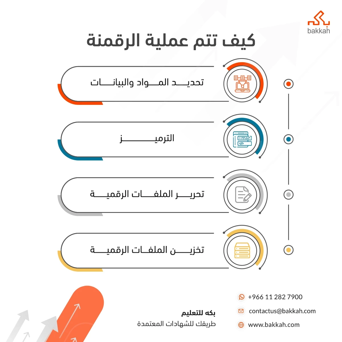 كيف تتم عملية الرقمنة: 